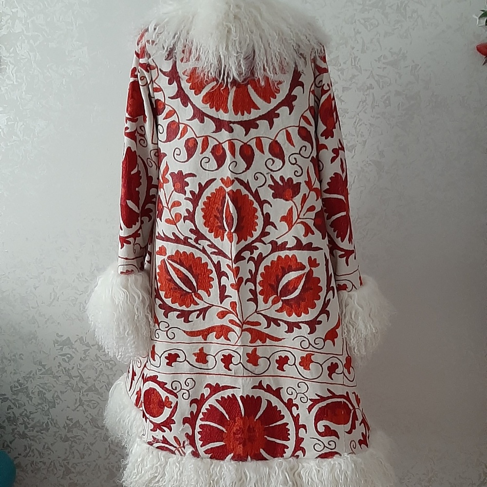 Shearling Coat, Suzani Coat, Vintage Coat
